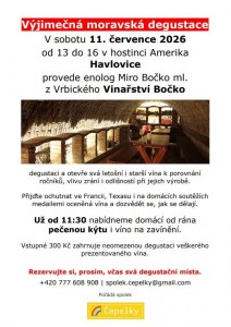 Degustace  moravských vín z Vrbice i s vinařem Bočkem mladším je za dveřmi, zastavte se ochutnat nejen vína, ale i vepřové z grilu s opékanými bramborami a grilovanou zeleninou…